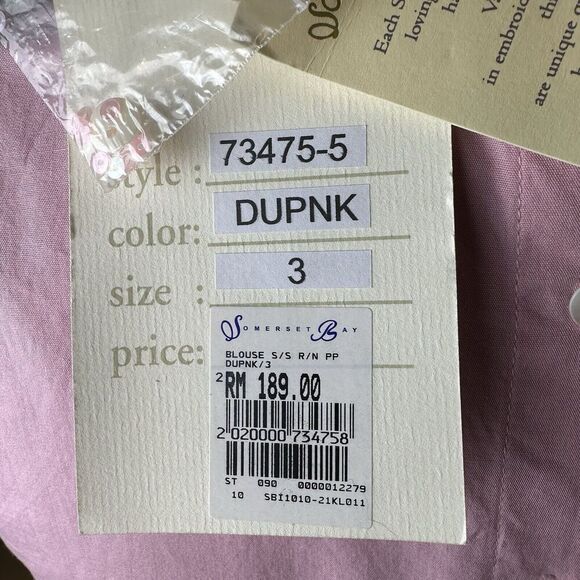 Somerset Bay Pink Embroidered Floral Blouse S | Lace Trim Girly Cottagecore Top - Picture 7 of 10